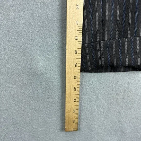 Mabro Suit Mens IT 54L‎ US 44L 2PC 34x30.5 Brown Blue Striped Wool Super 100s